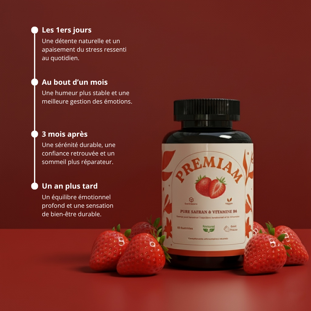 PURE SAFRAN – Gummies Sérénité & Humeur stable 🌸