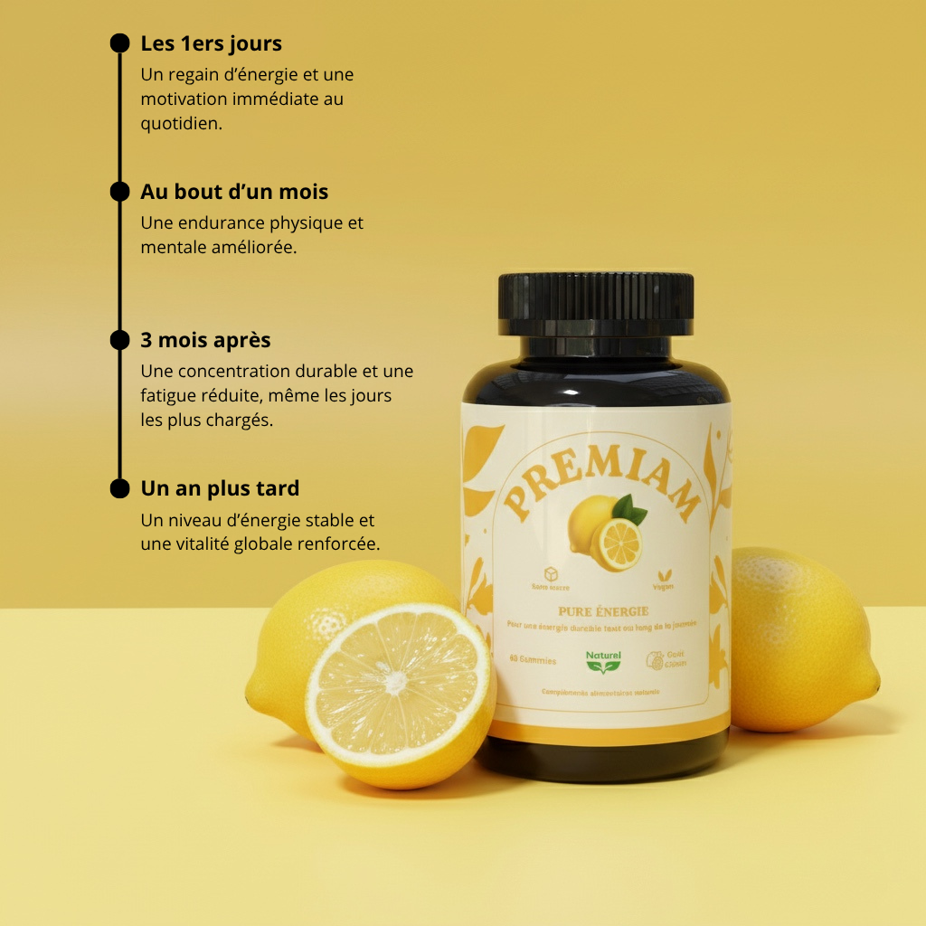 PURE ÉNERGIE – Gummies Vitalité & Concentration ⚡